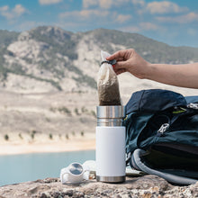 Toddy® Go Brewer – White Stainless Steel Cold Brew Coffee Maker – Portable & Compact, BPA-Free, Easy to Use for Smooth & Flavorful Cold Brew Coffee