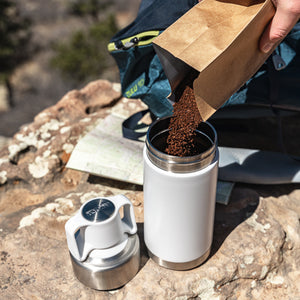 Toddy® Go Brewer – White Stainless Steel Cold Brew Coffee Maker – Portable & Compact, BPA-Free, Easy to Use for Smooth & Flavorful Cold Brew Coffee