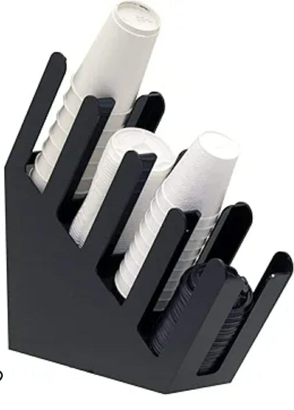 KOFIHAUS Grid Cup Holder | Glass Holder | Coffee Cup Holder | Commercial Grade Fiber | Ideal for Coffee Shops, Cafes, Restaurants, Offices, Households | Wide Slots (4-Grid)