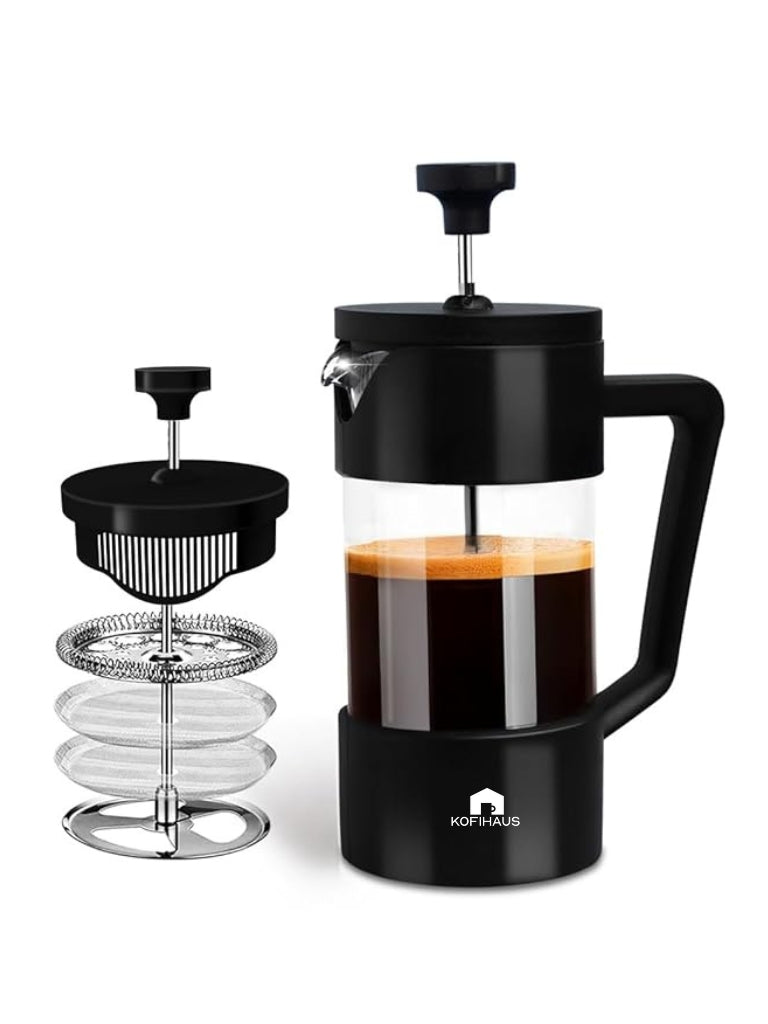 KOFIHAUS KOFIHAUS French Press, Borosilicate Glass with Sleeve