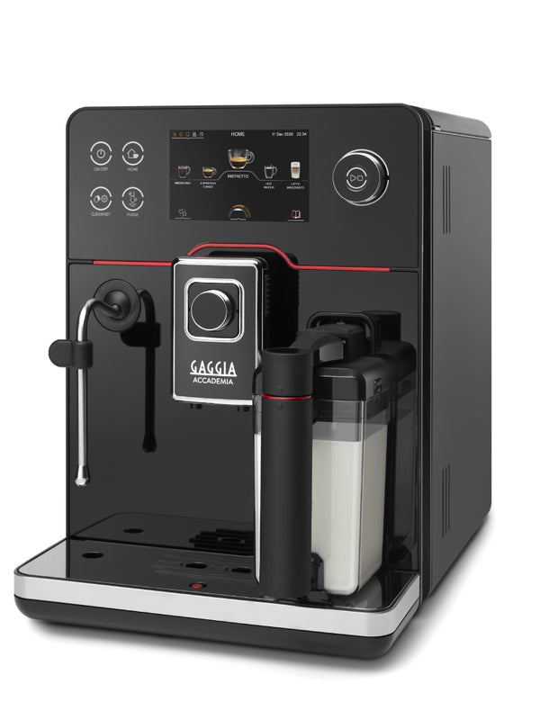 Gaggia Accademia Fully Automatic Espresso Machine, Bean-to-Cup Coffee Machine for Home and Office | Black ABS, Stainless Steel