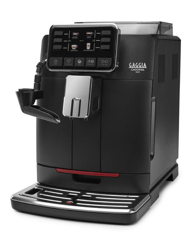 Gaggia Cadorna Milk Super-Automatic Coffee Machine, Bean-to-Cup Coffee Machine for Home and Office | Black ABS, Stainless Steel